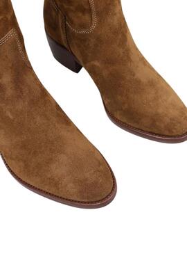 Stiefelettes Dakota Boots Campera Baja Leder Braun Damen