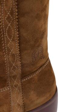 Stiefelettes Dakota Boots Campera Baja Leder Braun Damen