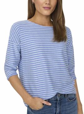 Only Elly Blue T-Shirt for Women -> Only Elly blaues T-Shirt für Frauen