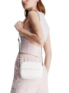 Handtasche Calvin Klein Cam Weiß für Damen