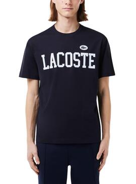 T-Shirt Lacoste Contrast Marine für Herren
