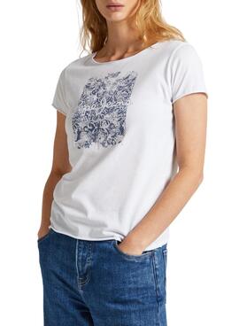 T-Shirt Pepe Jeans Jury Weiß für Damen