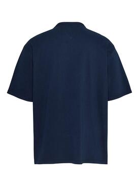 T-Shirt Tommy Jeans Over Serif Navy für Herren