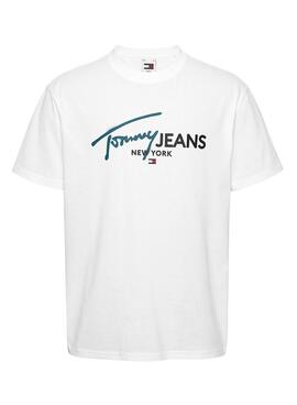 T-Shirt Tommy Jeans Spray Pop Weiß für Herren