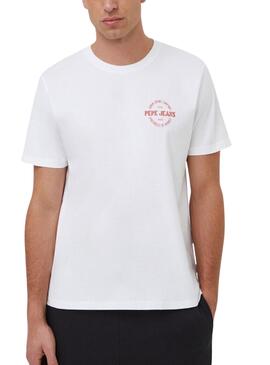T-Shirt Pepe Jeans Craig Weiß für Herren