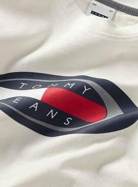 T-shirt Tommy Jeans Board Weiß für Herren.