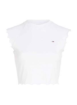 T-shirt Tommy Jeans Lock Weiß für Damen.