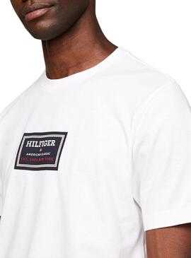 Tommy Hilfiger Label HD T-Shirt Weiß Herren