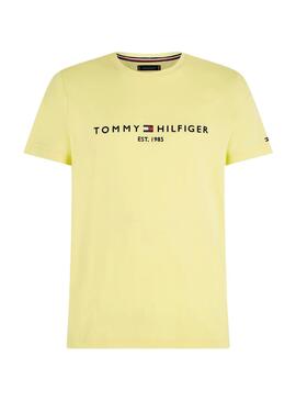 T-Shirt Tommy Hilfiger Logo Gelb für Herren