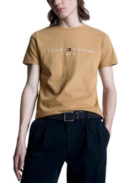 T-Shirt Tommy Hilfiger Logo Khaki für Herren