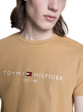 T-Shirt Tommy Hilfiger Logo Khaki für Herren