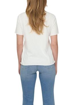 T-Shirt Only Lucy Weiß für Damen