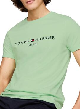 T-Shirt Tommy Hilfiger Mint Logo für Herren