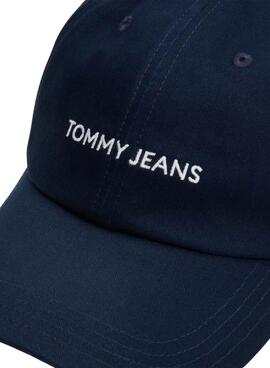 Kappe Tommy Jeans Linear Logo Marine
