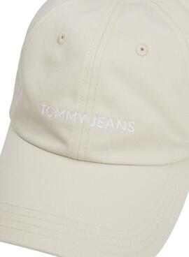 Mütze Tommy Jeans Linear Logo Beige