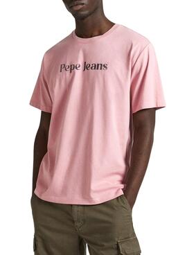T-shirt Pepe Jeans Clifton Rosa für Herren