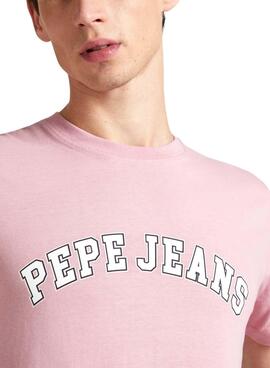 T-shirt Pepe Jeans Clement Rosa für Herren