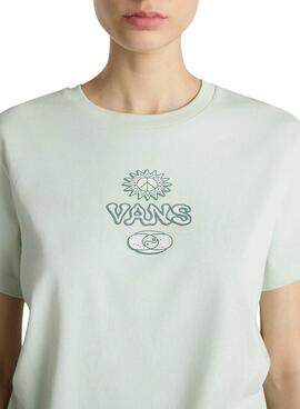 T-shirt Vans Depth Connection Grün für Frauen.