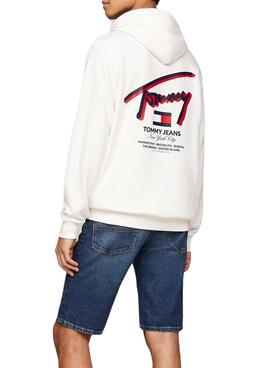 Sweater Tommy Jeans Reg 3D Street Weiß Herren
