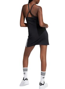Kleid Adidas Mini 3 Streifen Schwarz für Damen
