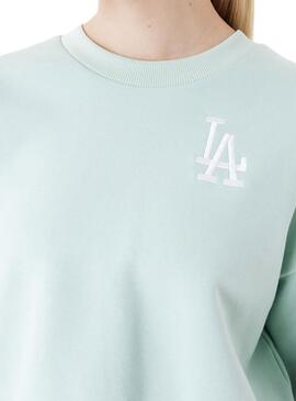 Sweatshirt New Era Crop Neck LA Dodgers Grün Damen