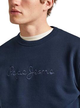 Sweatshirt Pepe Jeans Joe Crew Marineblau für Herren.