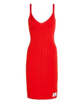 Kleid Calvin Klein Woven Label Rot für Damen
