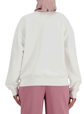 Sweatshirt New Balance Iconic Weiß für Damen