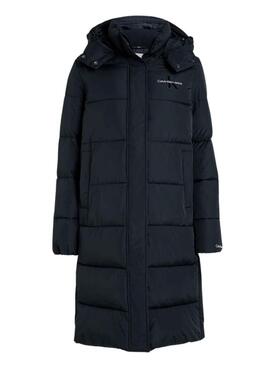Jacke Calvin Klein Feders Kapuze Schwarz Damen