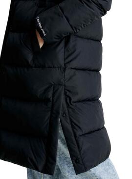 Jacke Calvin Klein Feders Kapuze Schwarz Damen