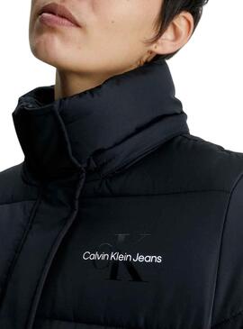 Jacke Calvin Klein Feders Kapuze Schwarz Damen