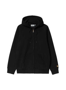 Sweatshirt Carhartt Hooded Chase Schwarz für Herren