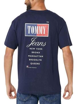 T-Shirt Tommy Jeans Relaxed Marineblau für Herren