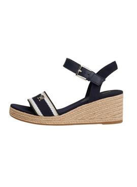 Sandalen Tommy Hilfiger Webbing Wedge Marineblau Damen