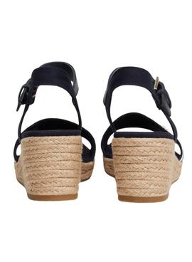 Sandalen Tommy Hilfiger Webbing Wedge Marineblau Damen