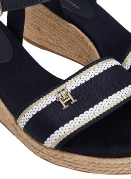 Sandalen Tommy Hilfiger Webbing Wedge Marineblau Damen