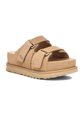 Sandalen UGG Goldenstar Wildleder Camel für Damen