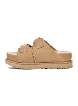 Sandalen UGG Goldenstar Wildleder Camel für Damen