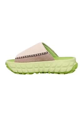 Sandalen UGG Venture Daze Slide Beige und Grün für Damen