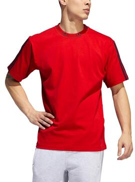 T-Shirt Adidas Tefoil Rib Rot Für Herren