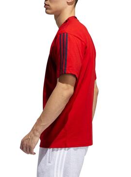 T-Shirt Adidas Tefoil Rib Rot Für Herren