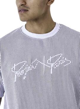 T-shirt Project x Paris Stripes Grau und Weiß Für Männer