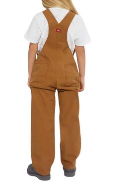 Latzhose Dickies Duck Rib Rinsed Brown Für Mädchen