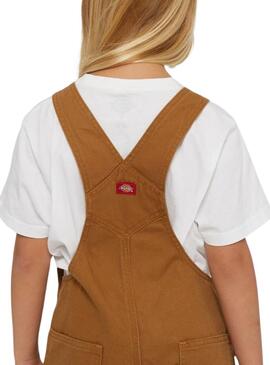 Latzhose Dickies Duck Rib Rinsed Brown Für Mädchen