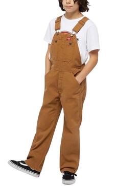 Latzhose Dickies Duck Rib Rinsed Brown Für Mädchen