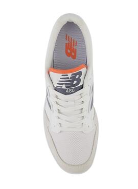 Sneakers New Balance 480 Weiß Grau für Herren.