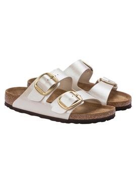 Sandalen Birkenstock Big Buckle Perlmutt für Damen.