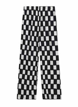 Hose Vans Benton Checker Weiß und Schwarz für Damen