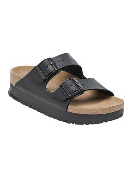 Birkenstock Arizona Plateausandalen Schwarz für Damen