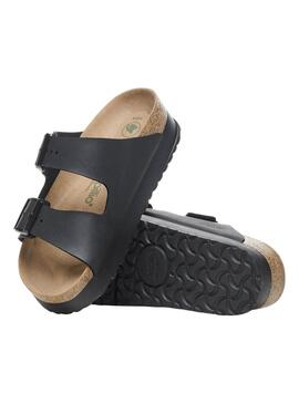 Birkenstock Arizona Plateausandalen Schwarz für Damen